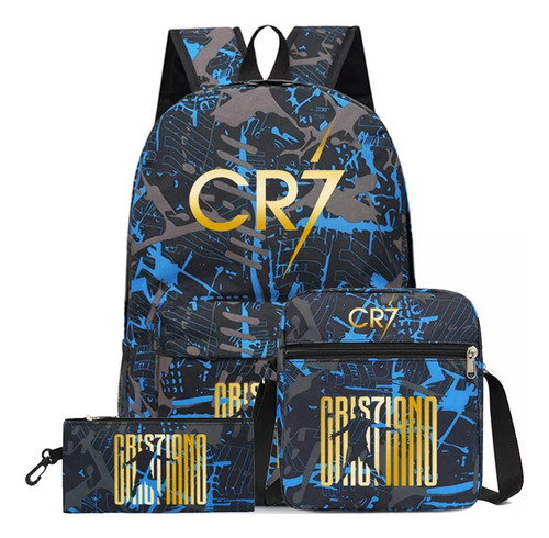 Mochilas De Cristiano Ronaldo 7,conjunto De 3 Piezas