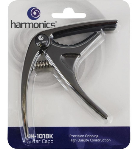Imagem 3 de 4 de Capotraste Violão Braçadeira Guitarra Preto Harmonics