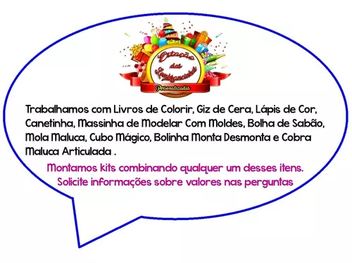 20 Revistinhas Colorir Giz de Cera 20 Cobrinha Cobra Maluca