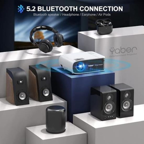Proyector Con Wifi 6 Y Bluetooth, Yarber Cl 4k Soporte Nativ