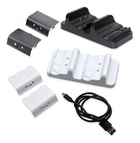 Estación De Carga Dual Usb W/2 Baterías Para Xbox One Game A