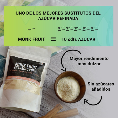 Ebien Monk Fruit Puro 100g Extracto Natural Sin Eritritol