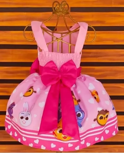 Vestido Infantil Frufru Temático Personalizado Moana Baby