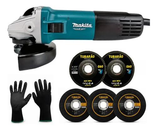 Makita Kit Esmerilhadeira Lixadeira 4.1/2'' 220v M9510b Makita Azul-t