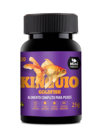 Mini Friends - Alimento Premum Para Peixe Kinguio - 25 G