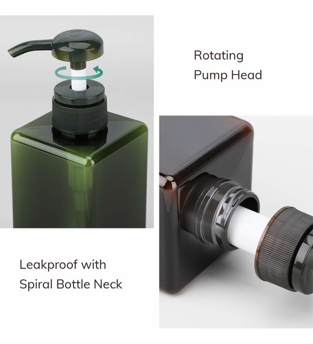 Nn 3pcs 450ml Lotion Cream Dispenser Bottle Jar