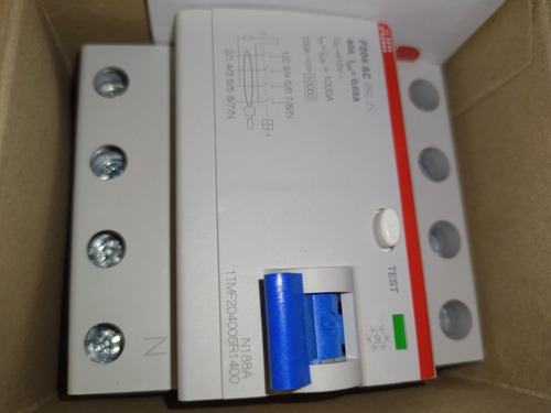 Interruptor Diferencial 4p 40a 30ma Abb Ref. 1tmf204005r1400