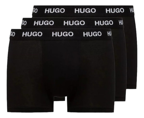 Bóxer Hugo Algodón Negro / Blanco 3 Pack 100% Original