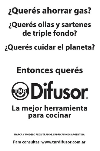 Imagen 2 de 9 de Difusor Para Cocina Auténtico Tnr Gourmet Difusor 30cm