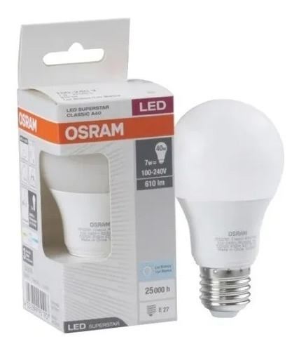 Lampada Led Bulbo 7w 6500k 560lm Biv E27 Ledvance (osram).