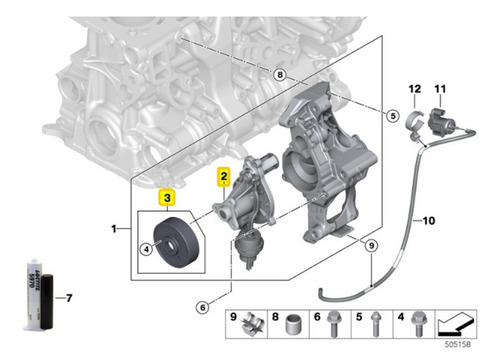 Bomba De Agua Bmw F30 320i Sedan Motor B48 Modelo 2016