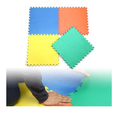 Pisos De Goma Eva 60 X 60 Cm X 4 Resistente, Lavable