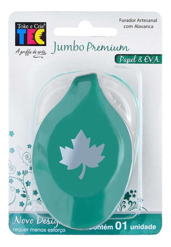 Furador Eva Jumbo Folha De Uva 23mm Toke E Crie Cor Verde