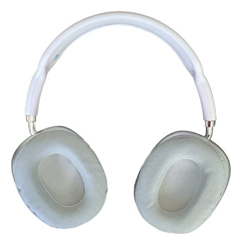 Audífonos Bluetooth De Diadema P9 Plus Plateado Y Blanco Con