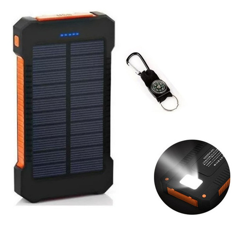 Powerbank Solar Impermeable 20000mah 2 Puertos Usb