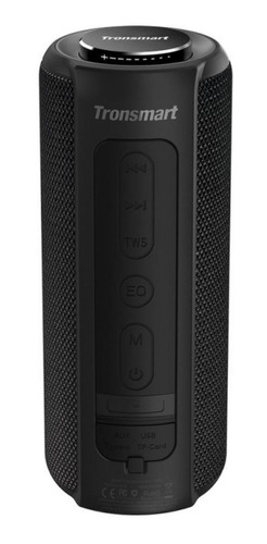 Imagen 1 de 2 de Bocina Tronsmart SoundPulse Element T6 Plus portátil con bluetooth waterproof black 