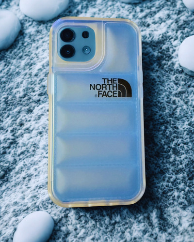 Funda Case Protector Para Iphone The North Face Uso Rudo Azul Claro Iphone 15