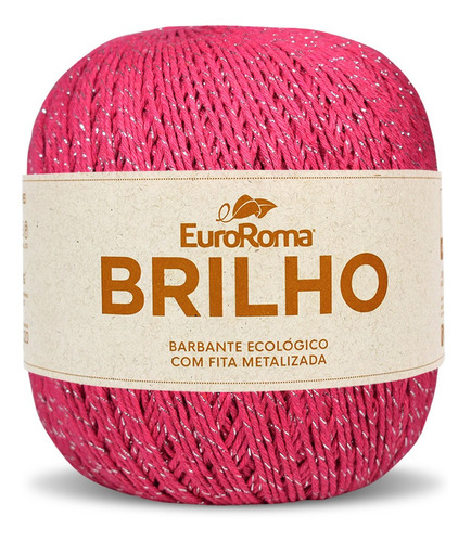 Barbante Brilho Prata 400g N°6 4/6 Fios 406m Euroroma Cor Pink