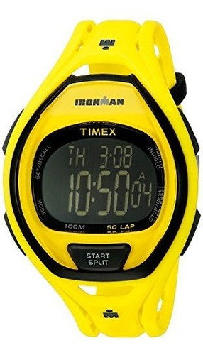 Reloj Timex Unisex Ironman Sleek 50 Neon Yellow Resin Strap 