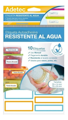 Etiquetas Autoadhesivas Resistente Al Agua 30 Unid