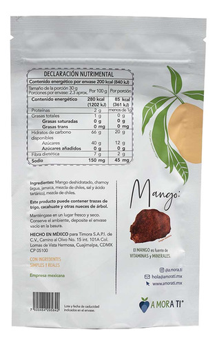 Chewies A Mora Ti Mango Deshidratado 70g