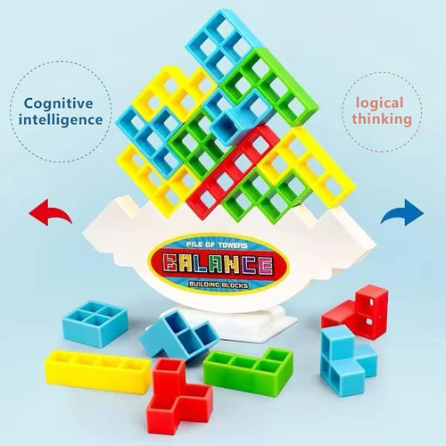Juego Mesa Tetris Tower Juguete Interactivo Padreshijos 48p