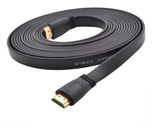 Cable Hdmi Plano Audio Video 7m Resolución Hd Punta Dorada