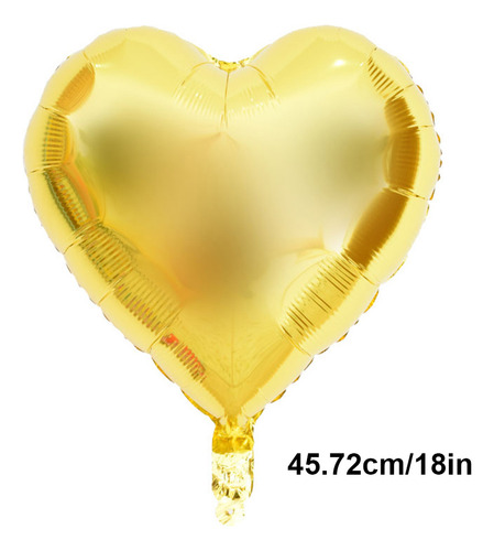 Globo Decorativo Amarillo Con Forma De Corazón, 10 Unidades,