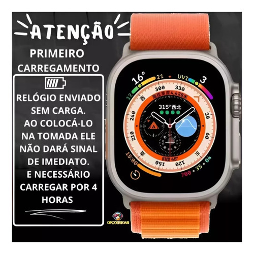 Smartwatch Serie 10 Ultra Plus 49mm 2024 S10+ Relogio Inteli Caixa Preto Pulseira Preto Bisel Preto Desenho Da Pulseira Mesh