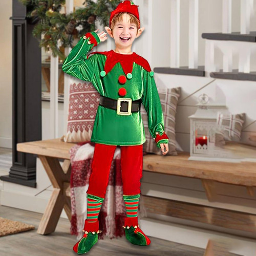 Conjunto De Disfraz De Navideño Para Niños Con Sombrero De
