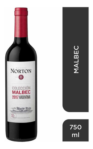 Vino Tinto Argentino Norton Colección Malbec 750ml