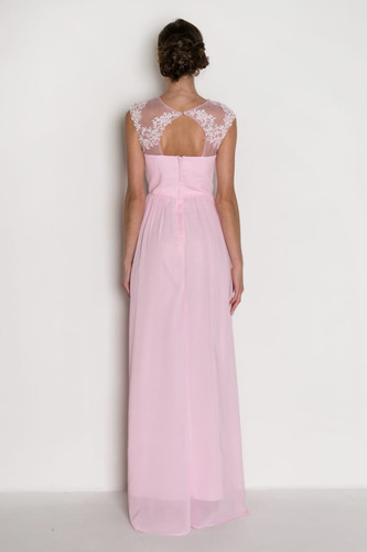 Imagem 3 de 8 de Vestido Madrinha Festa Casamento Longo Rosa Claro