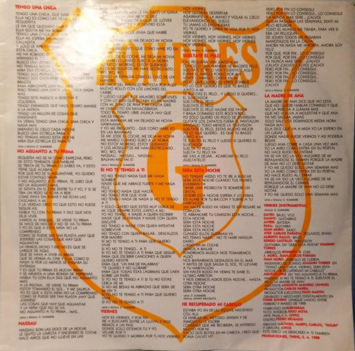 Hombres G Agitar Antes De Usar Disco Acetato Lp