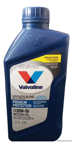 Aceite Semi Sintético 20/50 Valvoline 
