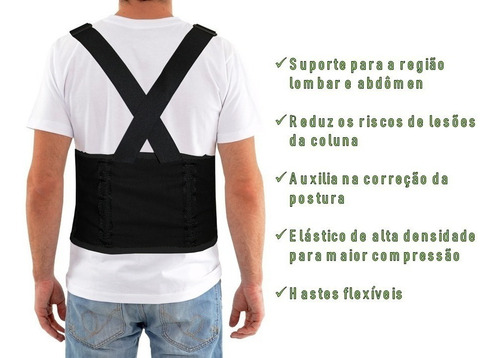 Cinta Ergonômica Reforçada Proteção Da Coluna Abdominal