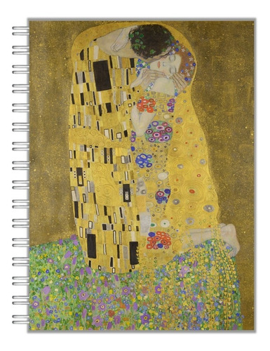 Cuaderno Tamaño A5 De Punto O Cuadro El Beso Gustav Klimt