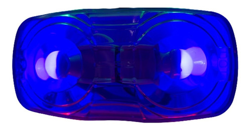 Farol Trailer Carro Zorra 12v X1 C/ Lampara Led T10 Azul R1