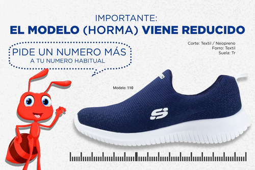 Imagen 9 de 9 de Tenis Deportivo Ajuste Elastico Comodo Suela Liviana 110