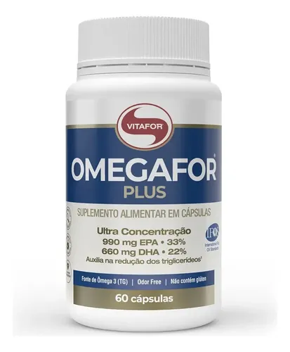 Omegafor Plus 60 Cápsulas Ômega 3 Vitafor Sem Sabor