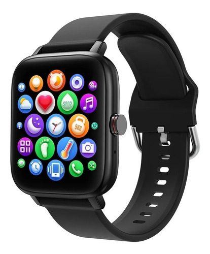 Smartwatch Reloj Inteligente Deportivo Linkon Android Ios Color de la malla Negro