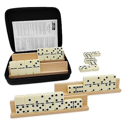 Dominoes Conjunto Para Adultos Con 4 Muelles/trays De F74ln