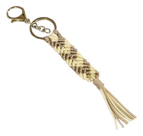Llavero Tejido En Macramé Artesanal