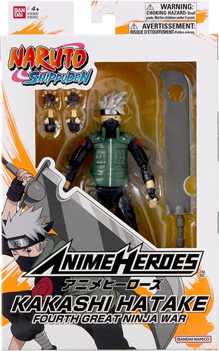 Figura Hatake Kakashi Ninja War Bandai Anime Heroes Naruto 