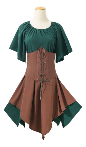 Vestido Gótico Victoriano Para Mujer, Estilo Renacentista Me