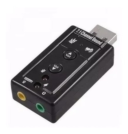 Imagem 2 de 2 de Placa Adaptador De Som Usb 7.1 Canais 3d Adaptador Audio Pc