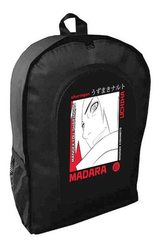 Mochila Negra  Naruto Shippuden Adulto / Escolar M9