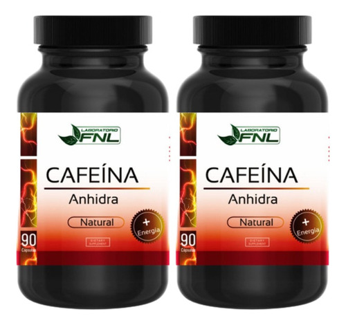 Cafeina Anhidra Fnl 90cap Energia Pack 2frascos Dietafitness