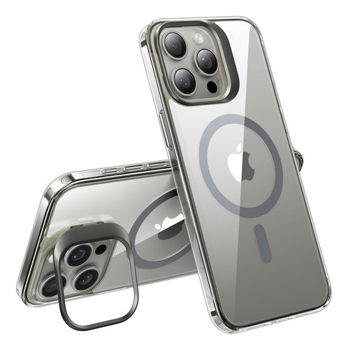 Funda Para iPhone 15 Pro Max Magnetica Soporte Transparente