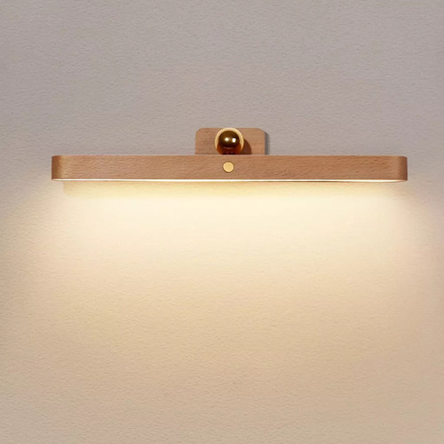 Luz Frontal De Espejo Inalámbrico Led De Madera Con Imán