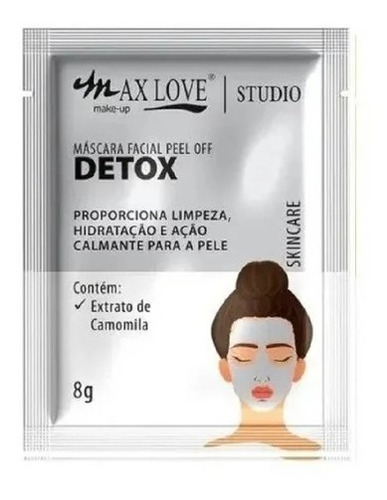 Max Love Máscara Facial Peel Off Skincare Detox Sachê - 8g Tipo de pele Todas